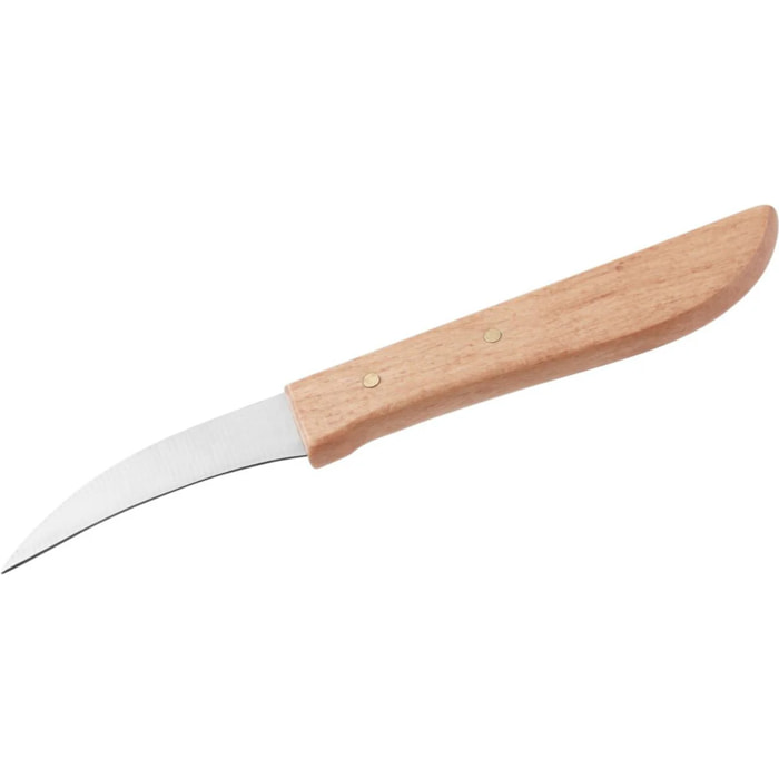 Couteau de cuisine éplucheur manche en bois 16 cm Nirosta