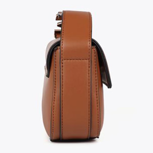 Elegante tracolla con patta, realizzata in materiale effetto pelle