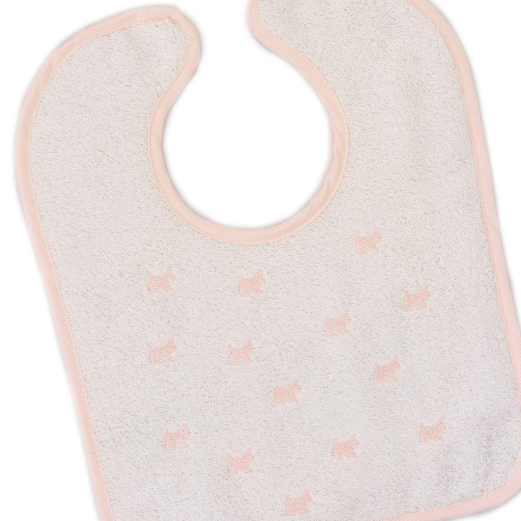 Babero Cuadrado Velcro Perritos-Coronas-Estrellitas Rosa Talla Uni