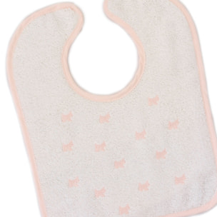 Babero Cuadrado Velcro Perritos-Coronas-Estrellitas Rosa Talla Uni