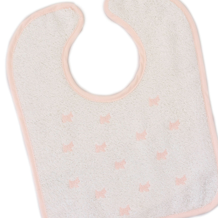 Babero Cuadrado Velcro Perritos-Coronas-Estrellitas Rosa Talla Uni