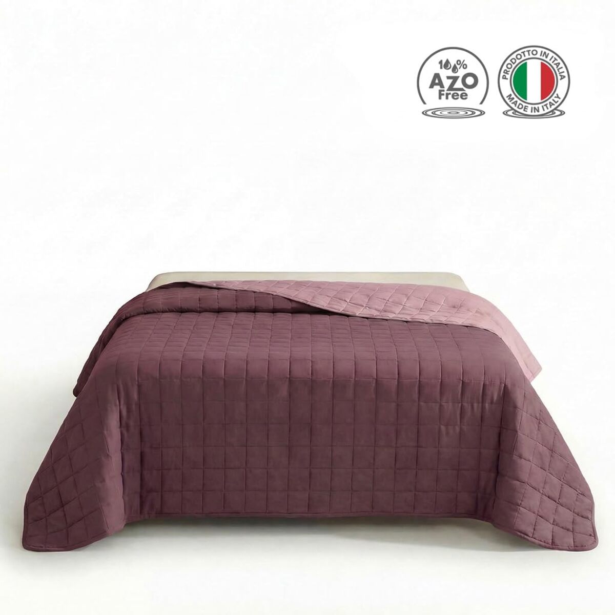 Copriletto matrimoniale estivo leggero double face 260x260 cm, trapunta estiva traspirante e morbida, coperta primaverile elegante e moderna, design reversibile per doppio stile, ideale per stagione calda, resistente e facile da lavare