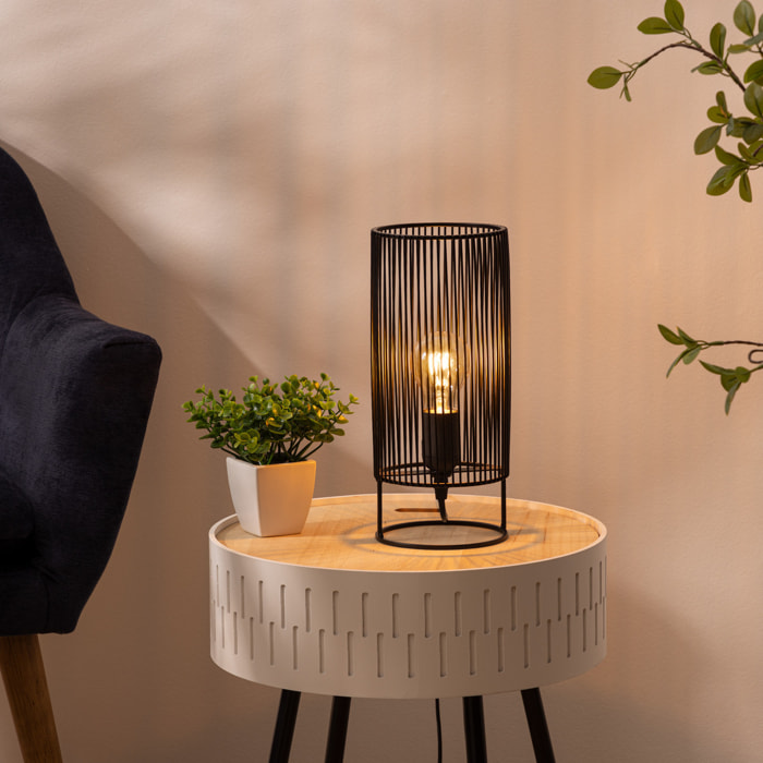 Lampe à poser "Nora" noir H30cm