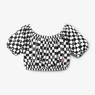 Top a quadri  per ragazze