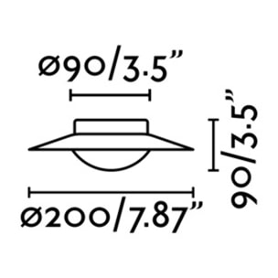 SIDE 200 Plafón blanco G9