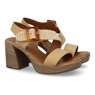 Sandalia tacón mujer elegante comoda