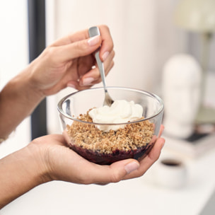 Set de bols sous vide S/M/L / 6-pcs, Verre, transparent-blanc