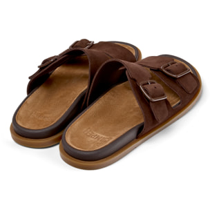 Sandalias - CAMPER Lluc Sandal - Marron - Cuero de gamuza