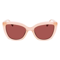 Jimmy Choo - lunettes de soleil - rose - Couleur des verres : rouge - indice solaire : protection UV