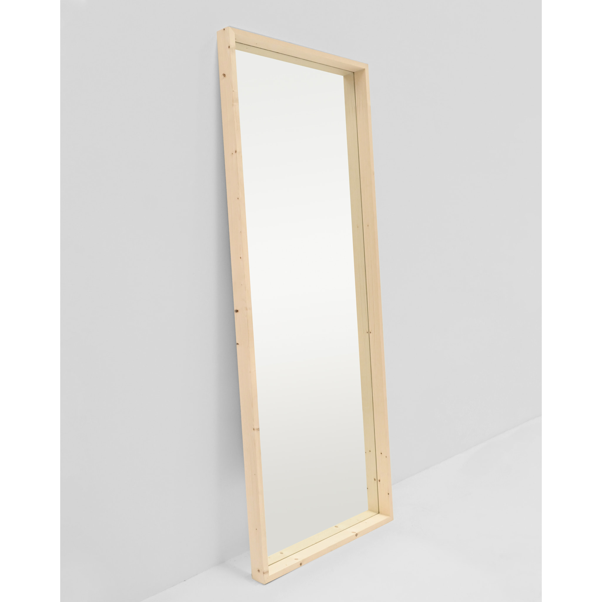 Miroir effet bois massif ton naturel en différentes tailles