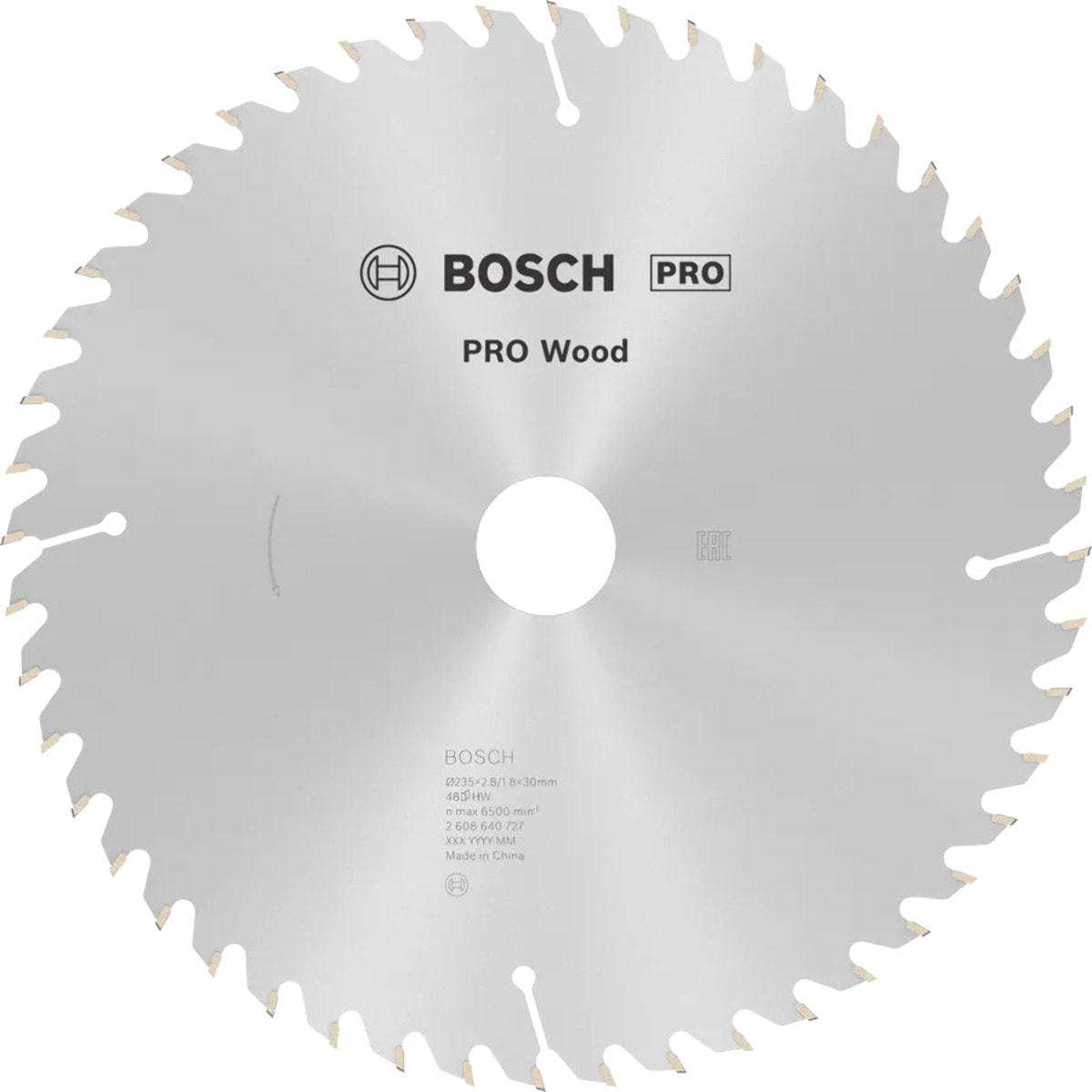Lame de scie circulaire BOSCH Optiline Wood Ø 30mm - 235X30/25X2.8 - 48D ALT - 2 608 640 727