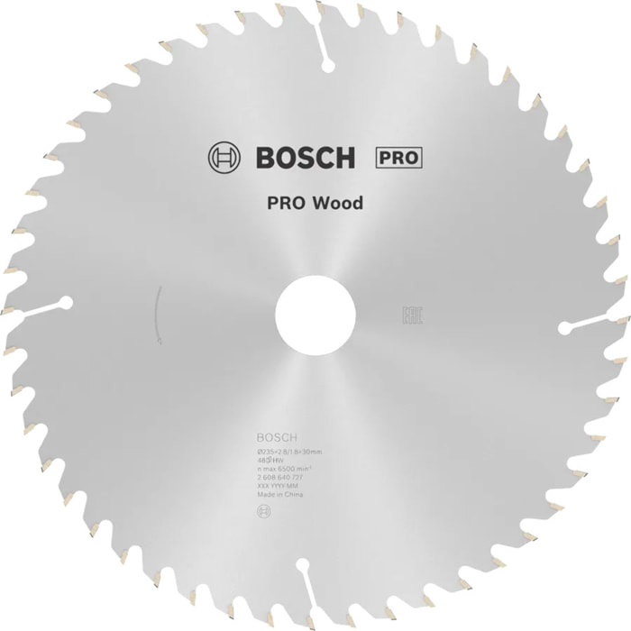 Lame de scie circulaire BOSCH Optiline Wood Ø 30mm - 235X30/25X2.8 - 48D ALT - 2 608 640 727