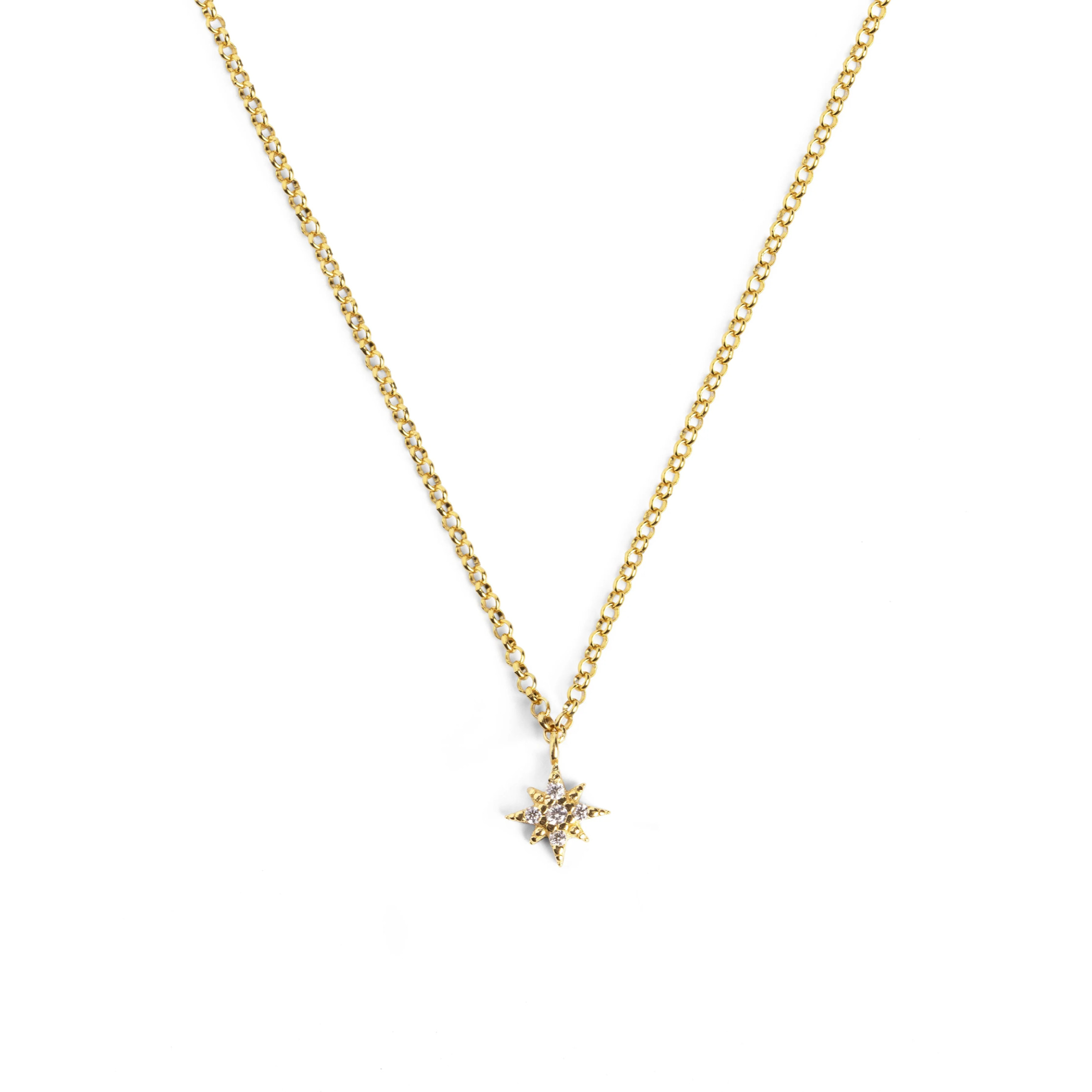 Collana Polar Star Argento Placcato Oro