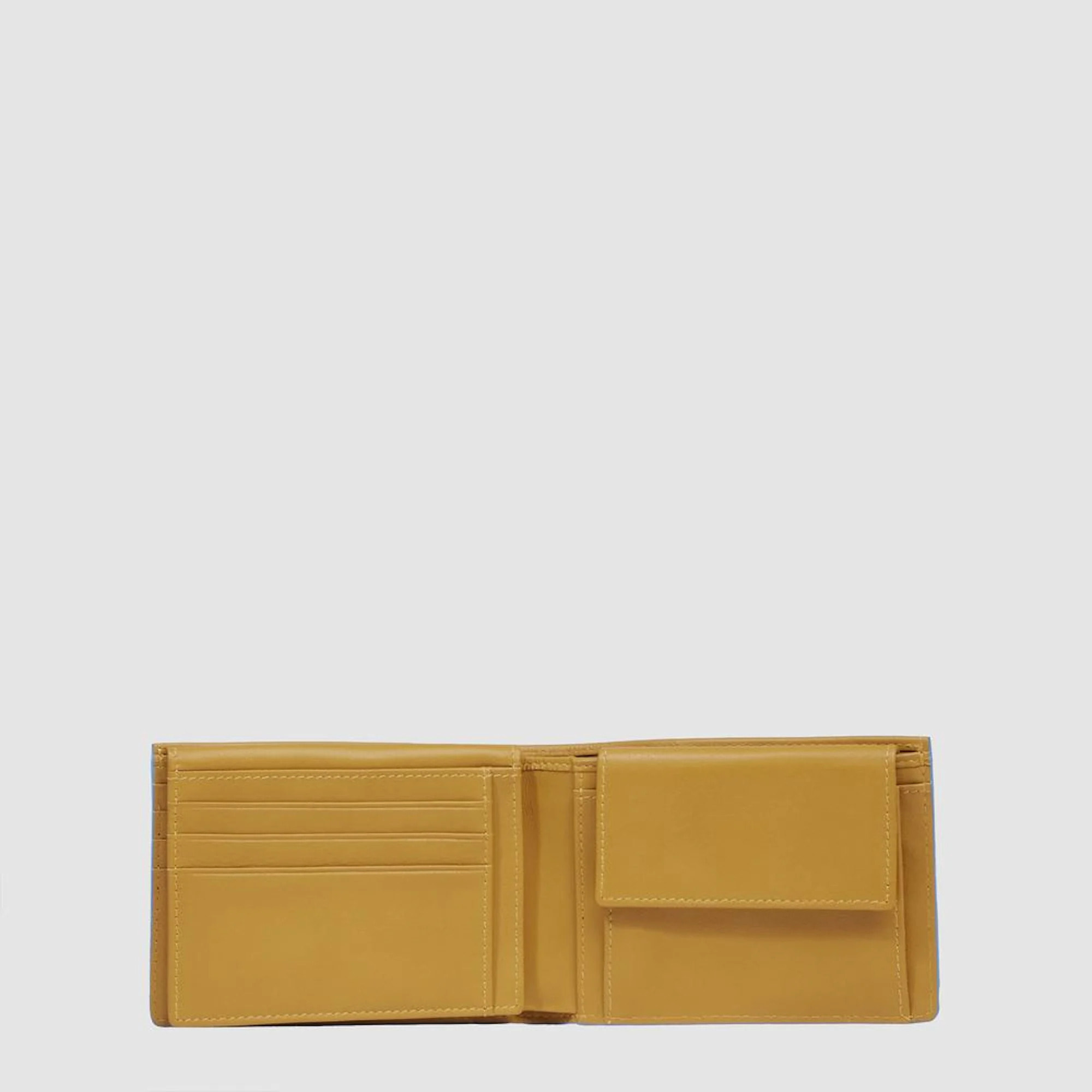 Piquadro Portafogli con porta documenti, portamonete e porta carte di credito con protezione RFID