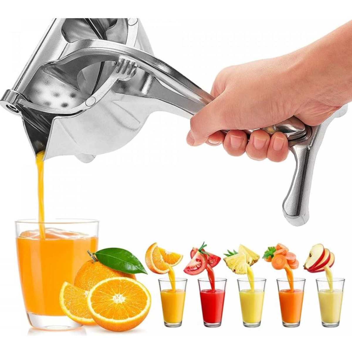 Presse-agrumes manuel en aluminium Herzberg HG8108