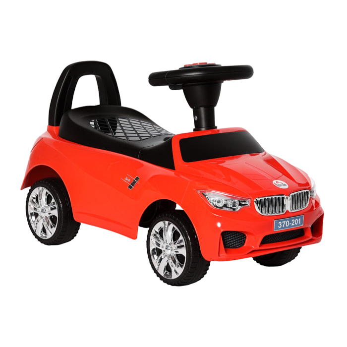 Porteur enfant voiture 18-36 mois assise coffre effets lumineux sonores rouge