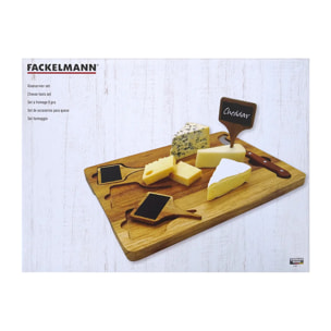 Plateau de fromages avec ardoises et couteau à fromage 32 x 23 cm Fackelmann