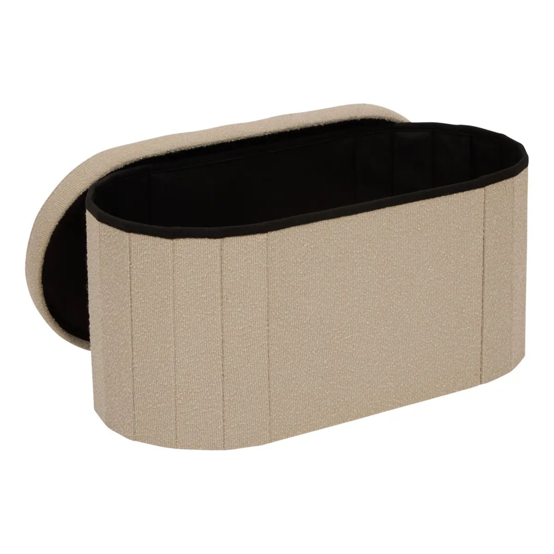 Pouf Fink ovale pliable 38x76cm beige