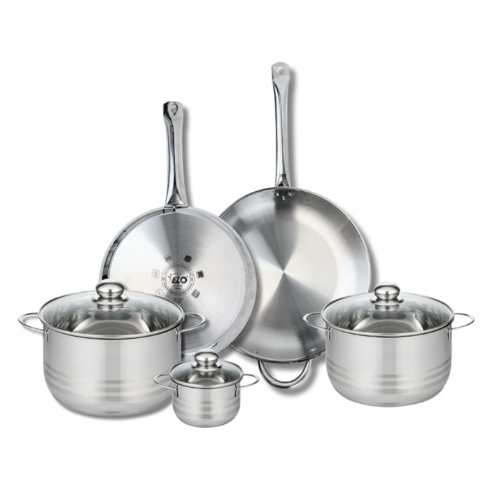 Ensemble de 2 Poêles de cuisson 28 et 32 cm et 3 faitouts 12, 20 et 24 cm Elo Profi Brillant