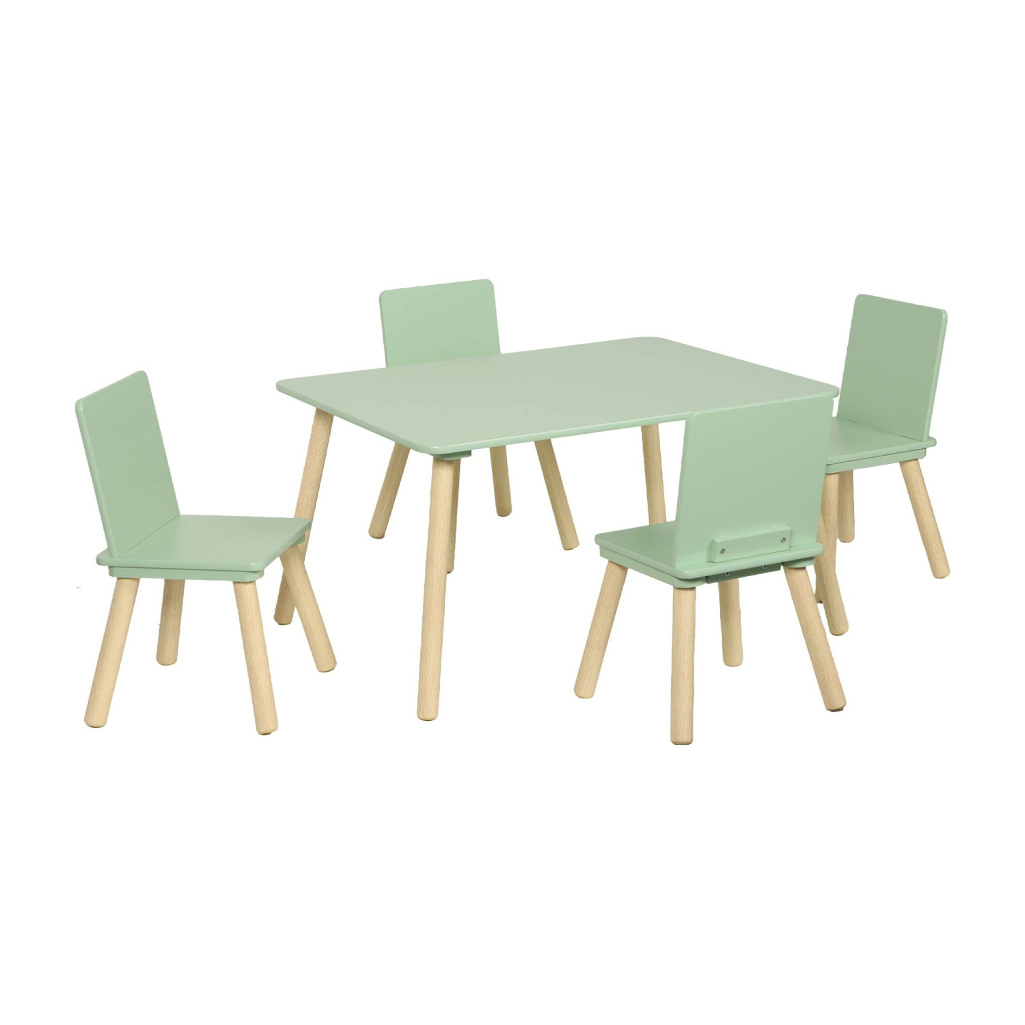 Table rectangulaire enfant bois de pin 4 assises JUDITH