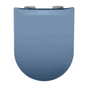 Abattant wood slim déclipsable uni - Bleu azur