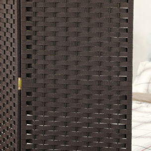 Biombo de 4 Paneles Separador de Ambientes Plegable 160x170 cm Biombo Separador de Ambientes para Salón Dormitorio Oficina