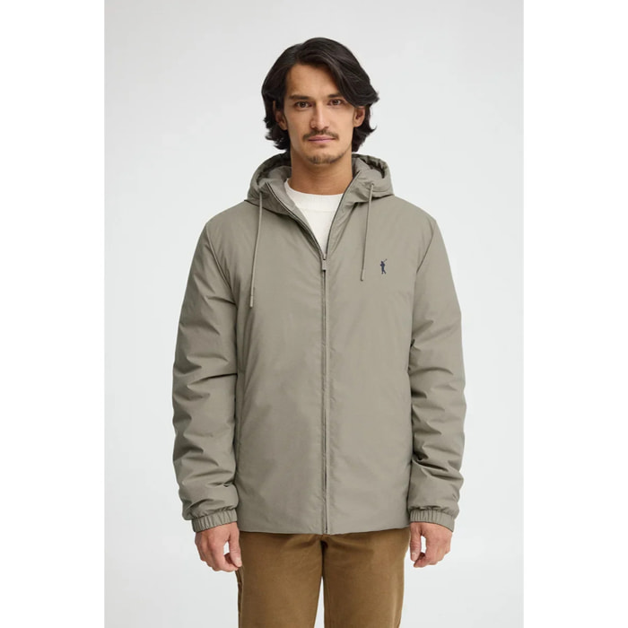 Chaqueta Dorsey color piedra con logo Rigby Go