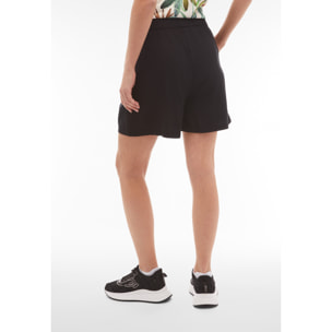 Pantaloni short da donna in lino viscosa con gamba ampia