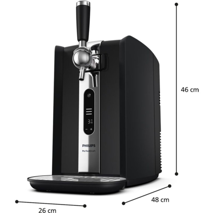 Tireuse à bière PHILIPS HD3770/90 Perfect Draft Série 7000 affichage LED, Inox, 6L