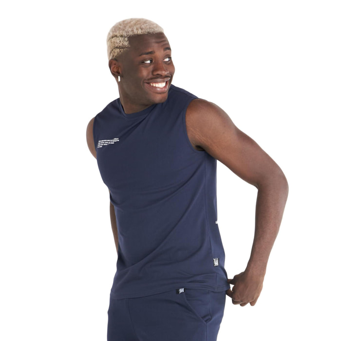 T-shirt smanicata in cotone organico da uomo Minimal