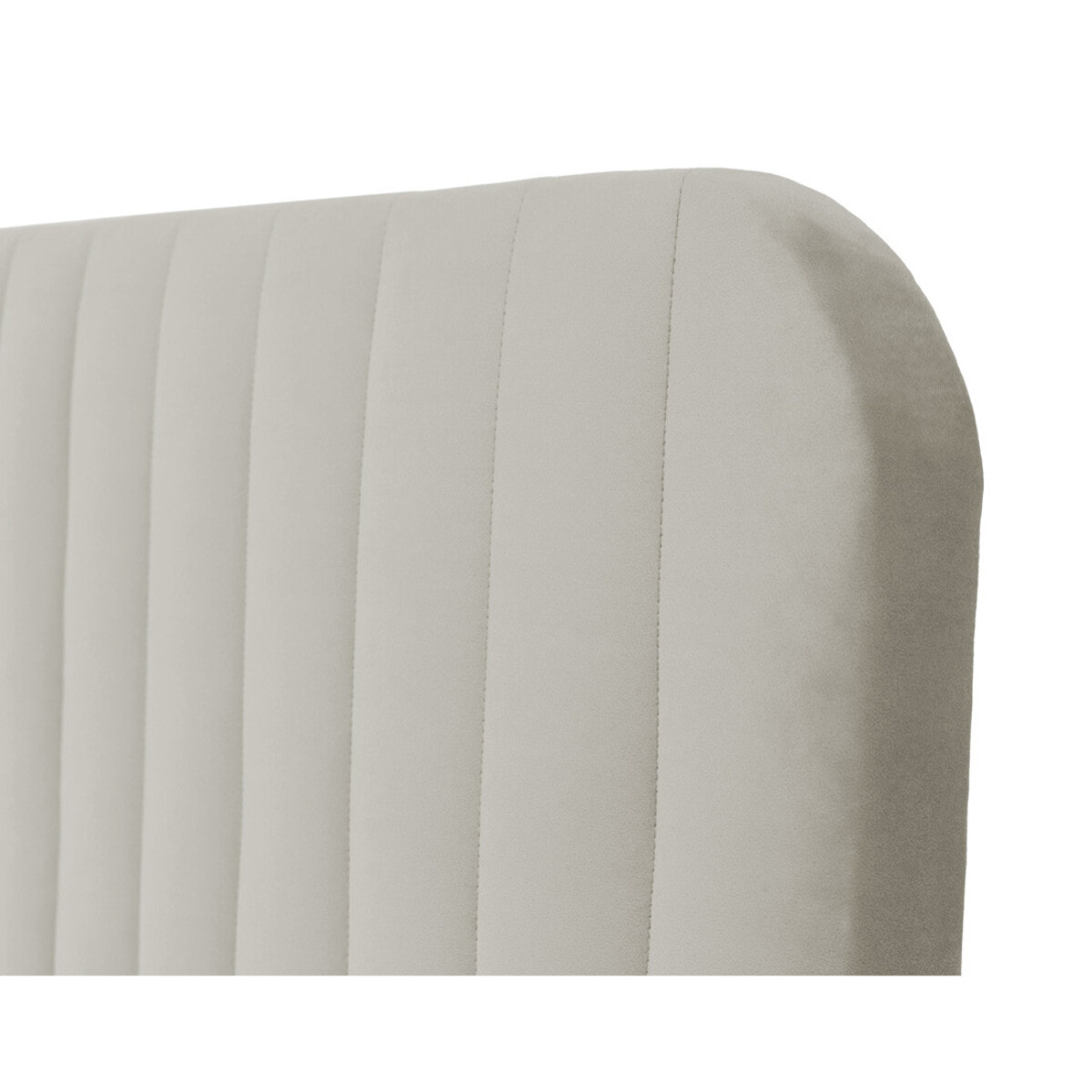 Stuart - lit coffre - 140x200 cm - sommier inclus - en velours - Beige