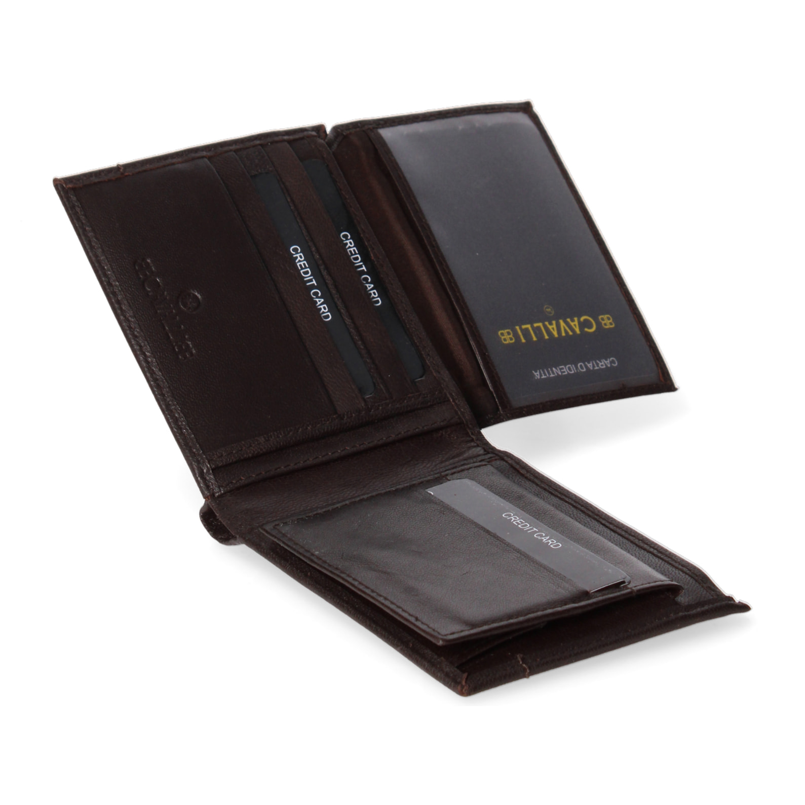 Portafoglio uomo in vera pelle - Modello False - Casual - 12.5 x 10.0 x 2.0 cm