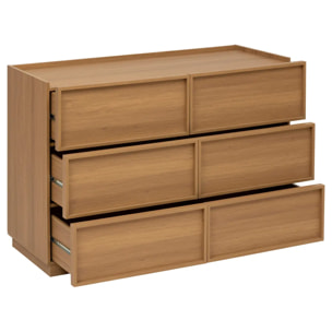 Commode Framy 6 tirois bois foncé