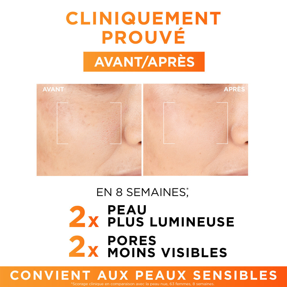 L'Oréal Paris Routine Eclat Sérum Vitamine C Teint Lumineux 30ml + Peeling Toner Réducteur de pores Vitamine C - 180ml