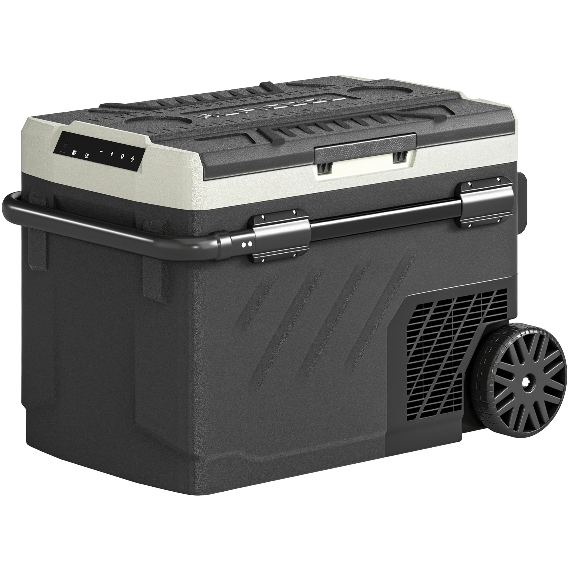 Glacière électrique portable 40L compresseur 2 zones poignée télescopique noir