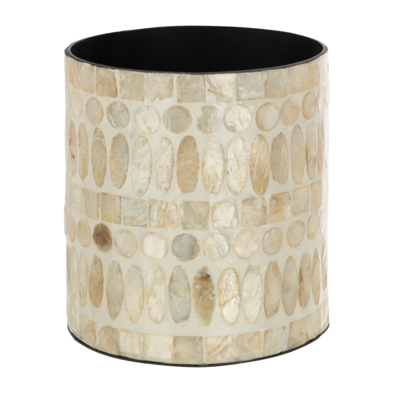 J-Line cache-pot Perle - rotin - beige - Ø 14 cm