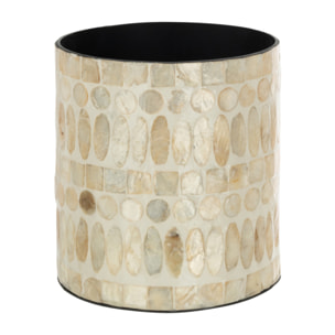 J-Line cache-pot Perle - rotin - beige - Ø 14 cm
