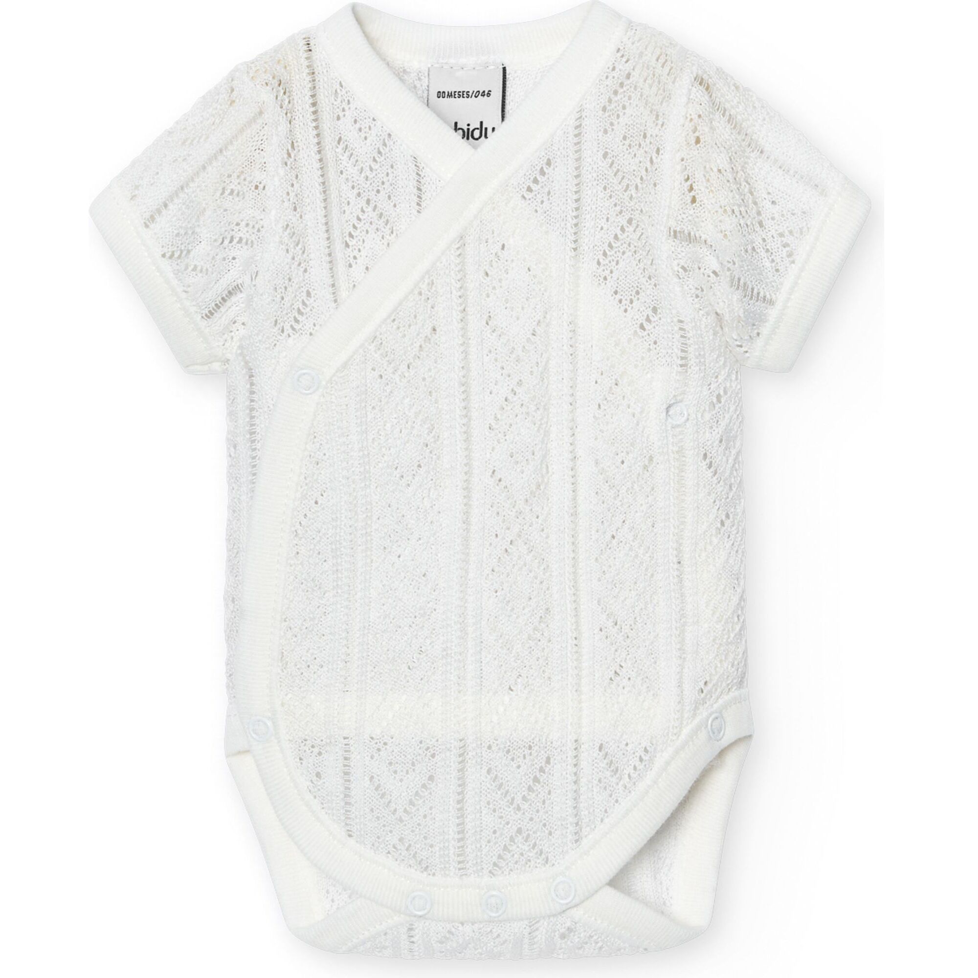 Body cruzado bebé manga corta perlé