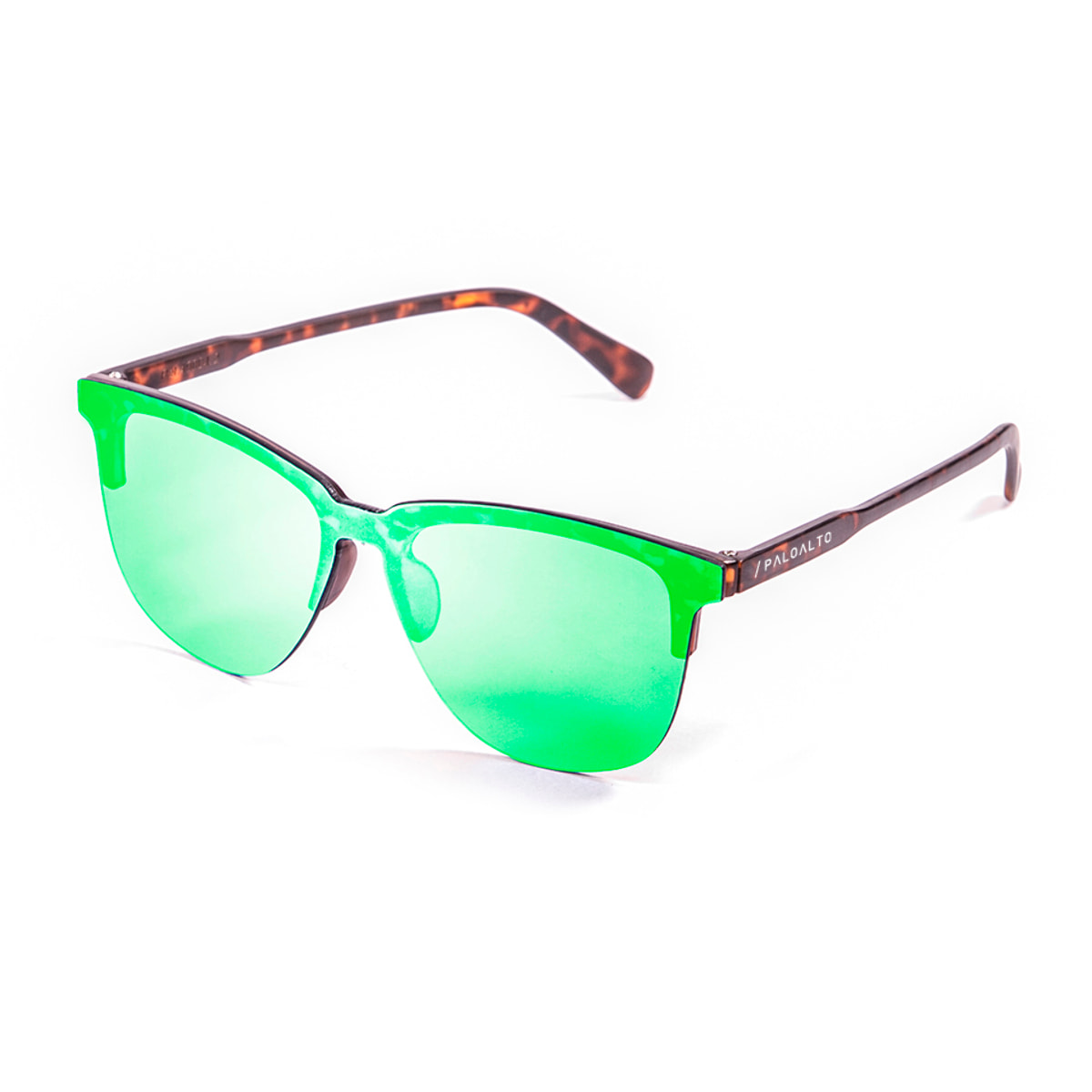 Gafas de sol PALO ALTO AMALFI - Marrón demi mate / Plana verde revo
