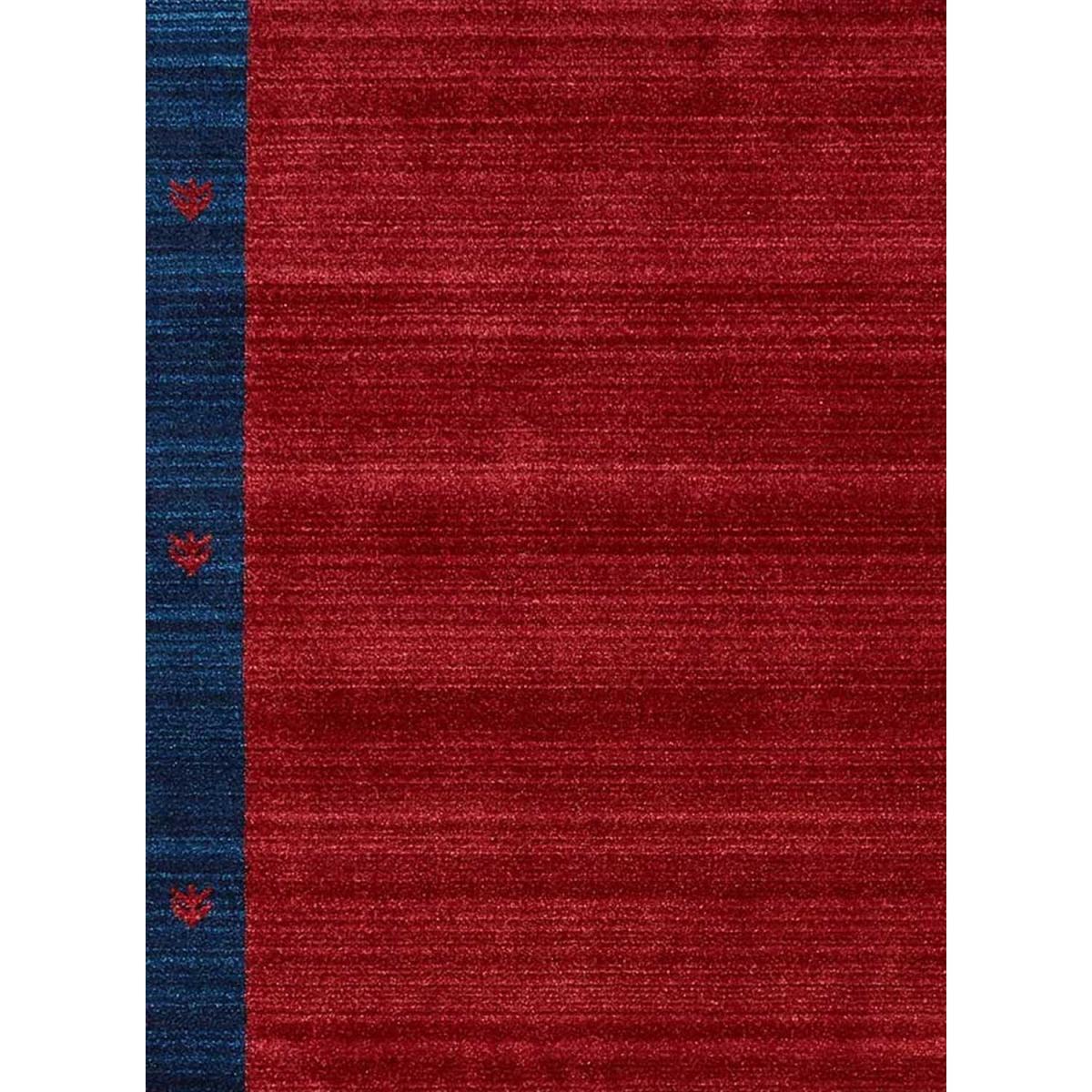 Tapis Caku, beige et rouge motif simple et élégant