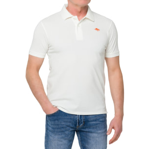 Polo tinta unita cotone piquet Bianco