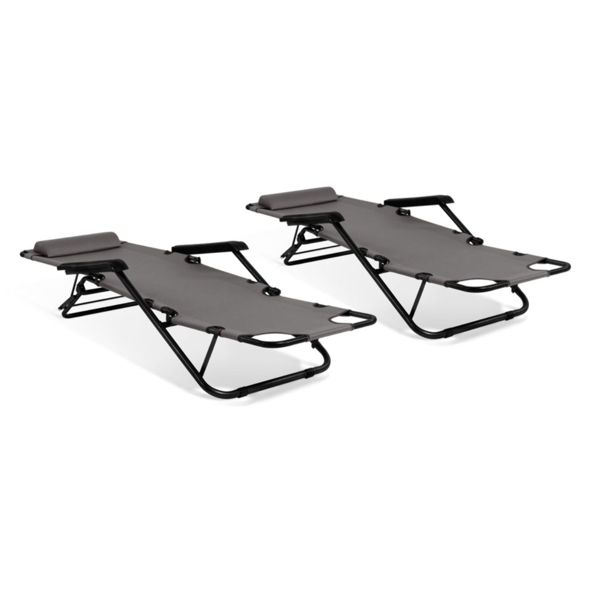 Fauteuils de jardin Relax double position - lot de 2