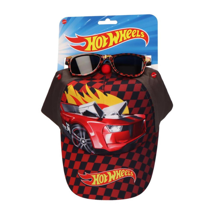 Set Gorra y Gafas de Sol "Hot Wheels"- Color Negro