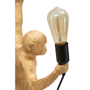 LAMPADA DA MURO MONKEY ORO CM 32X32X64