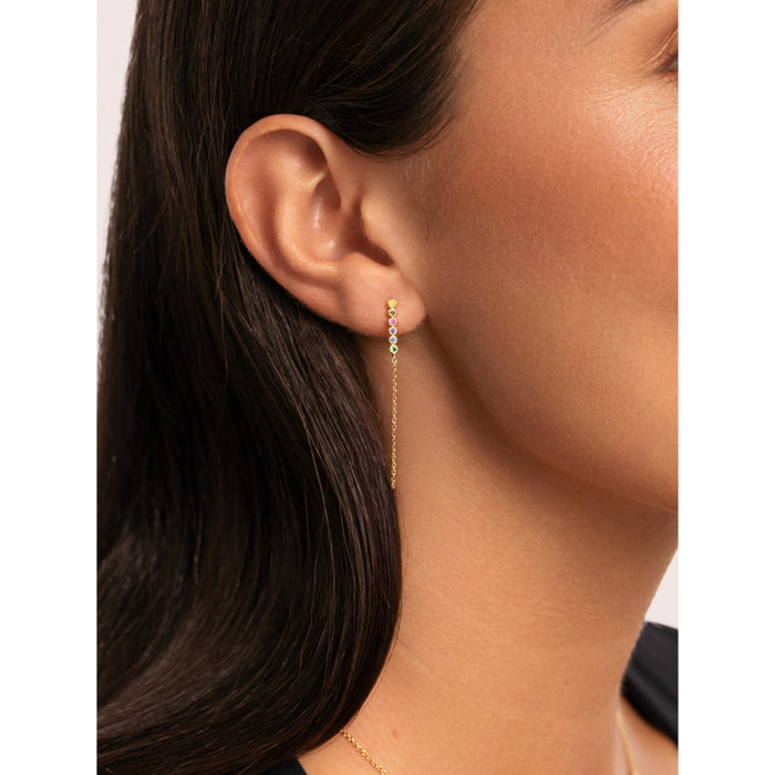 Pendientes Orbit Baño Oro