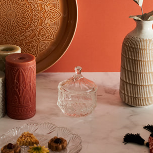 Bonbonnière - HOME DECO FACTORY - Ciselée - 200cl - Transparent
