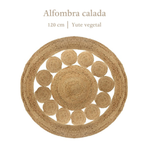 Alfombra de yute calada 120 cm x1 cm scalpers home