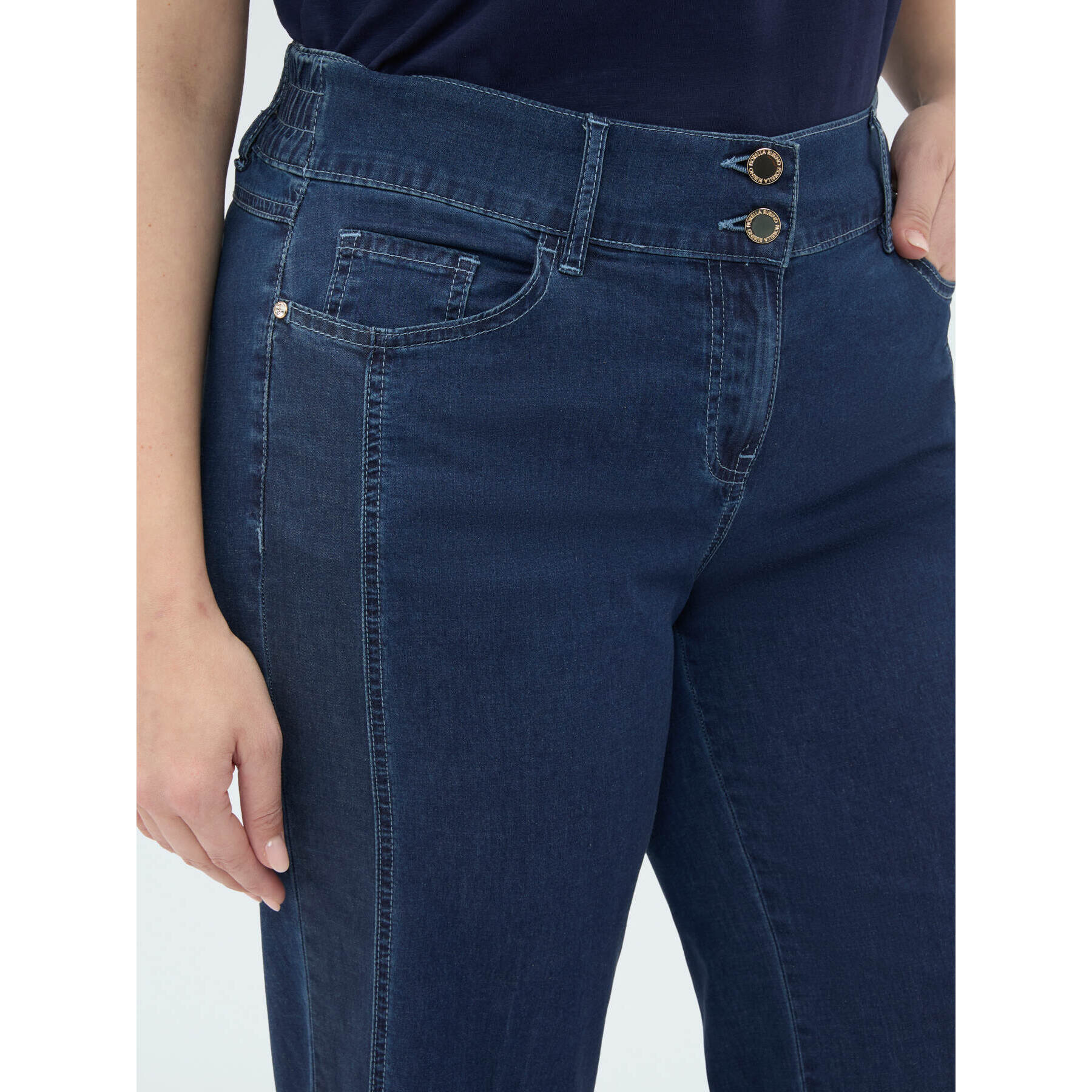 Fiorella Rubino - Jeans cropped en denim ligero - Azul