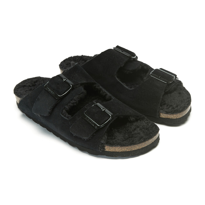 Ciabatta Mandèl Suede Nero