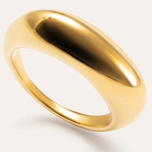 Anillo Maxi Mariana Acero Baño Oro